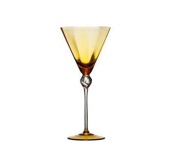 Kim Seybert Glass: Daphne Wine Glass in Amber